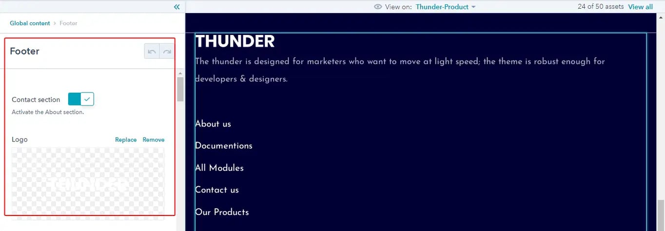 Theme_Documentation_ThunderPro-Global_Footer-Step-4