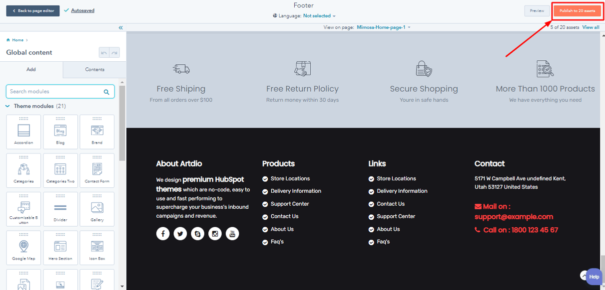 Footer-publish