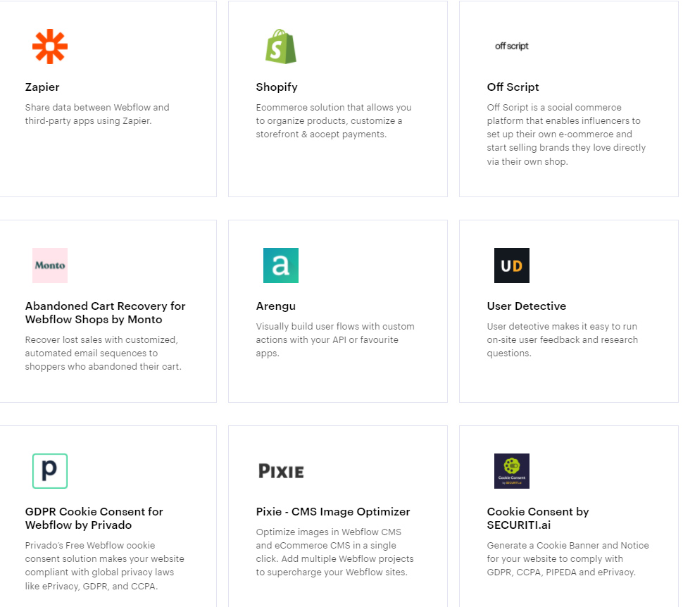 Webflow-vs-WordPress_Integrations-With-Third-Party-Services