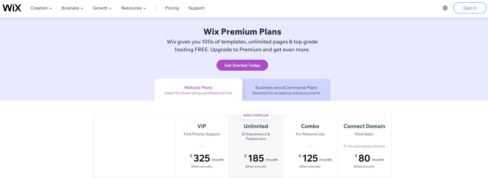 Wix_Pricing