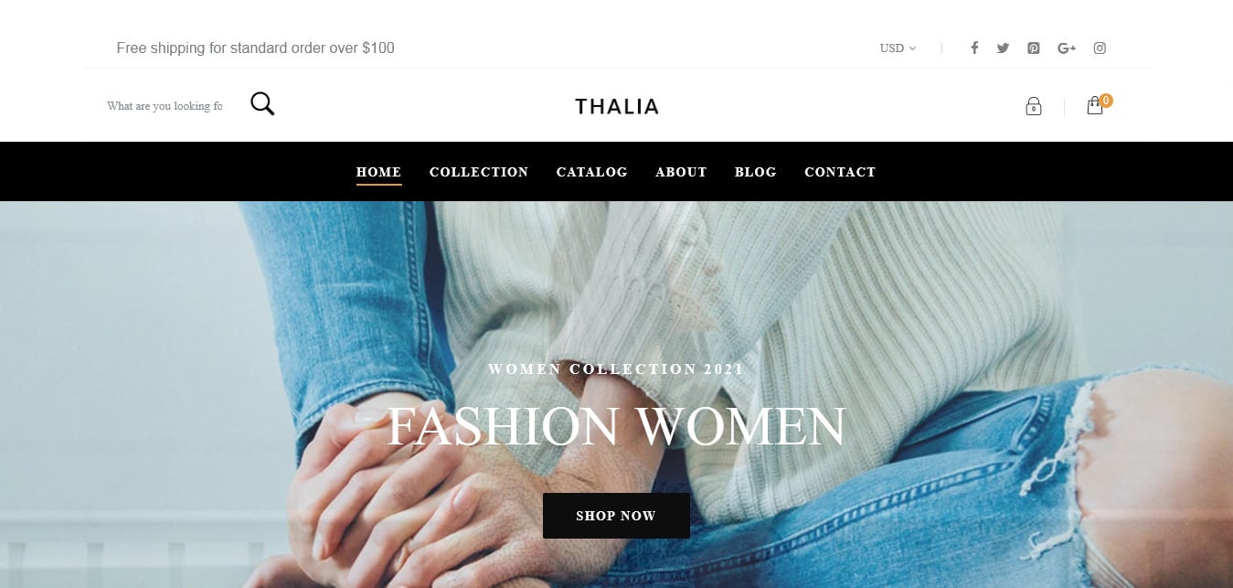 Thalia Shopify Free Theme