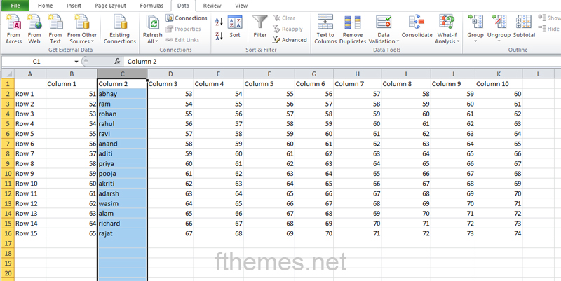 How To Alphabetize Columns In Excel Step 1