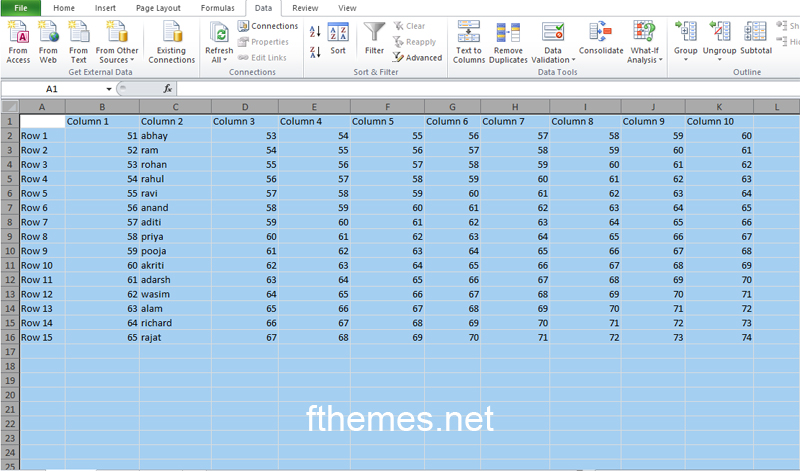 How To Alphabetize Columns In Excel Step 1