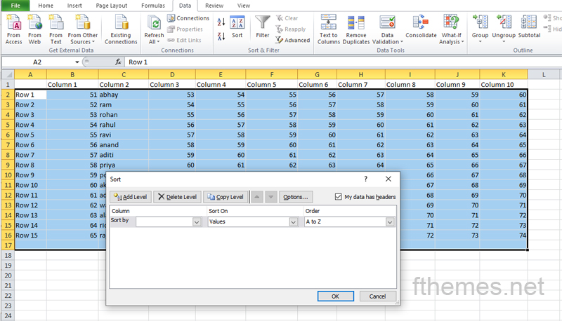 How To Alphabetize Columns In Excel Step 3