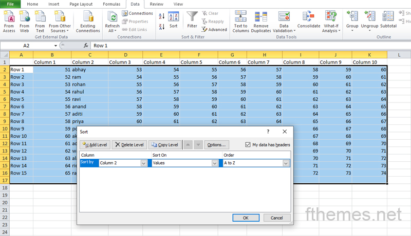 How To Alphabetize Columns In Excel Step 4