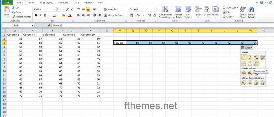 How To Move Rows To Columns In Excel Step 6