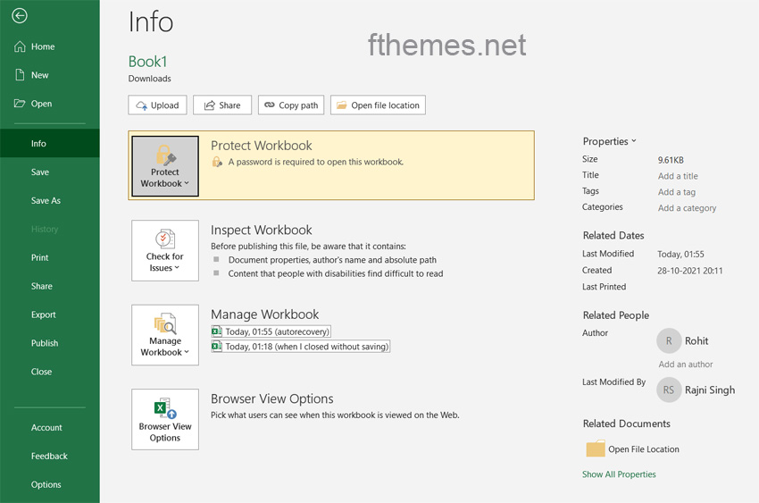 How To Password Protect An Excel File Step 4