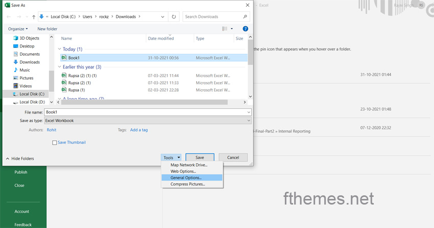 How to Password Protect An Excel Document Step 4