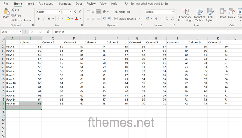 How to freeze a row and column in excel Step 1