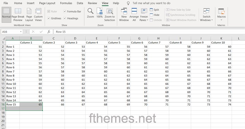 How to freeze a row and column in excel Step 3