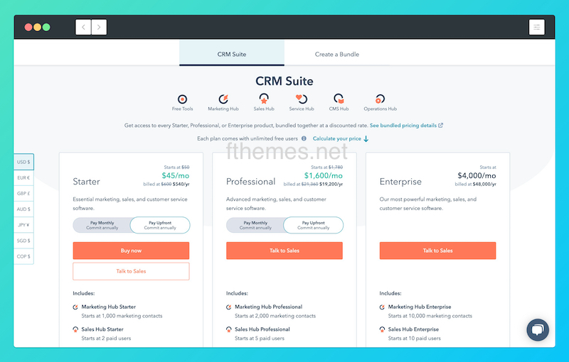 crm suite cms hub bundle package