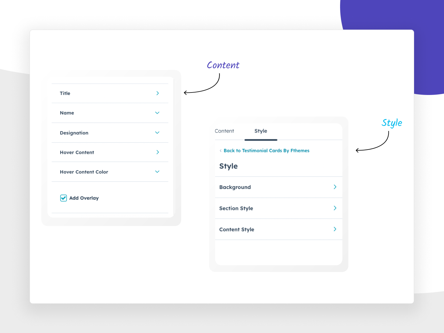 Customizable Cards Options